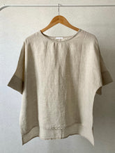 Load image into Gallery viewer, Round Neck Linen Blouse (2 colors)