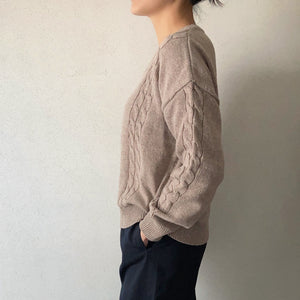 Round Neck Cable Knit