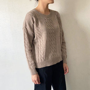 Round Neck Cable Knit