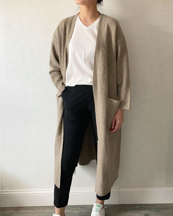 [NEW] Lambswool Long Cardigan