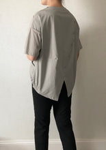 Load image into Gallery viewer, Back Button T-shirt Blouse (2 colors)