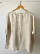 Load image into Gallery viewer, Round Neck Linen Blouse (2 colors)