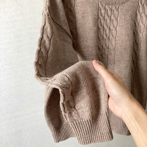 Round Neck Cable Knit