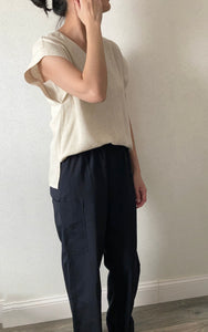 Linen V Neck Blouse