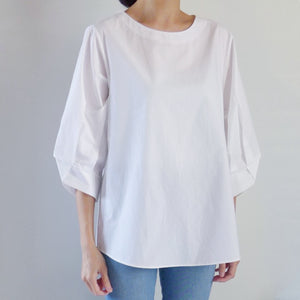 3/4 Sleeve Round Neck Blouse