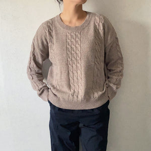 Round Neck Cable Knit