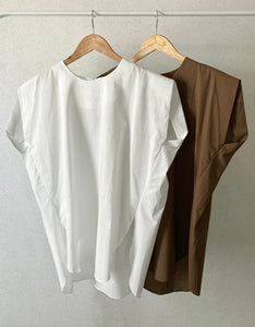 Round Neck Long Blouse (2 colors)