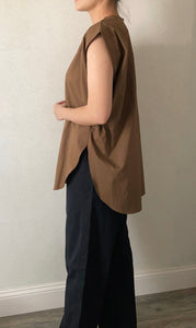 Round Neck Long Blouse (2 colors)