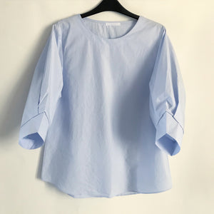 3/4 Sleeve Round Neck Blouse