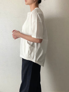 Back Button T-shirt Blouse (2 colors)