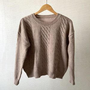 Round Neck Cable Knit